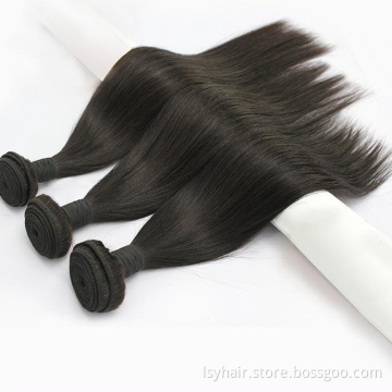 Mink Brazilian Straight Malaysian Hair Weave Bundles With Closure 8A and 9A, Wholesale Silky Straight Hair Extensions